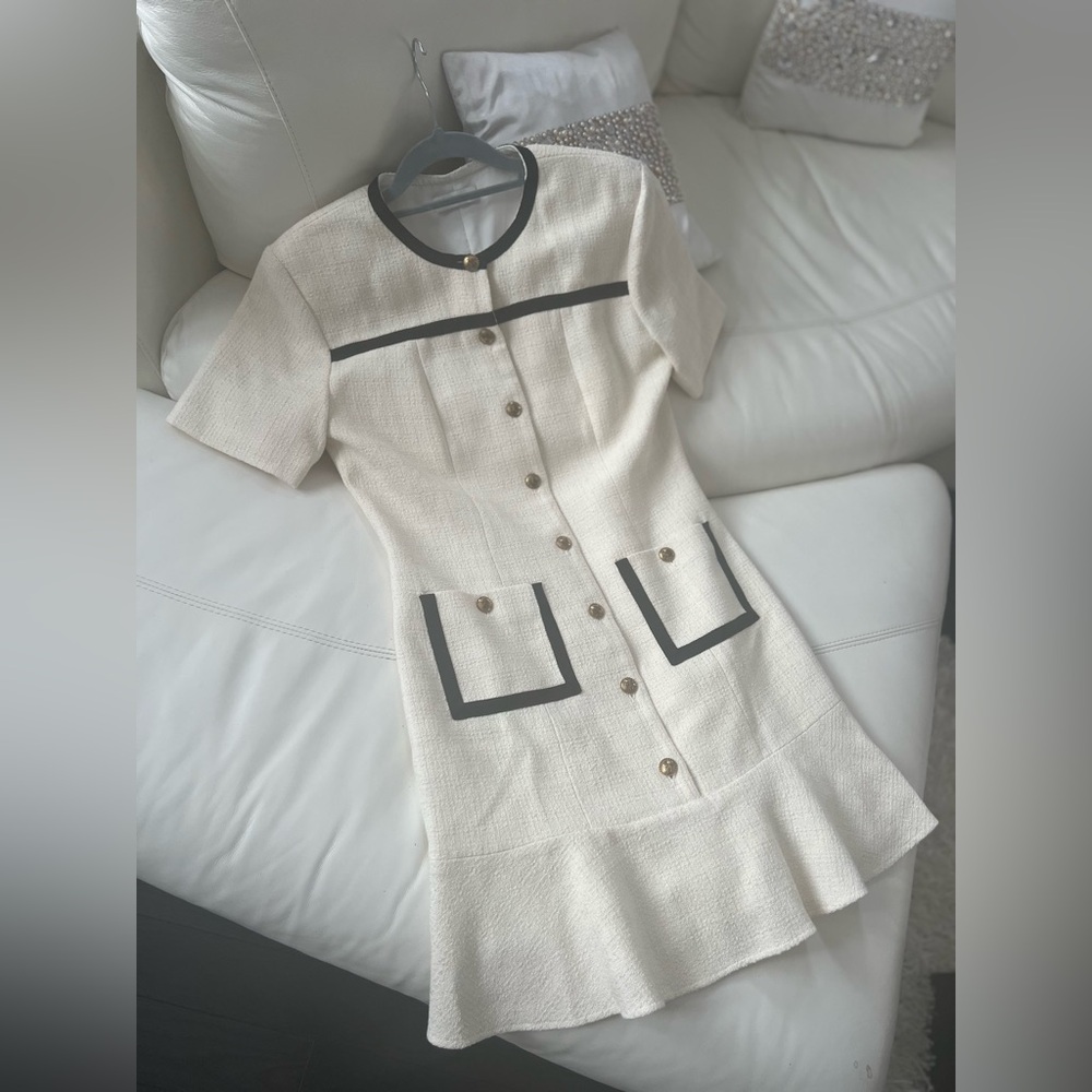 Sandro Cream Coloured Dress